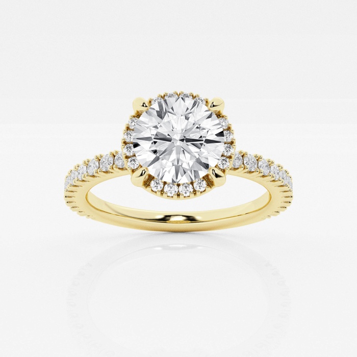 Badgley Mischka 1 7/8 ctw Round Lab Grown Diamond  Engagement Ring